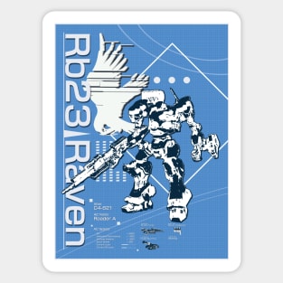 Armored Core Rb23 Raven Blueprint Sticker